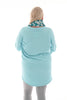 Sweater dress boothals baby blauw