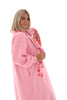 Sweater dress met zakken baby roze