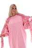 Sweater dress met zakken baby roze