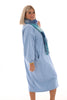 Sweater dress met zakken licht blauw