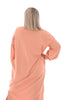 Sweater dress met zakken peach