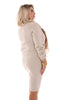 Jurk tricot met zakken beige