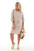 Jurk tricot met zakken beige