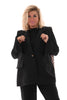 Gilet panter rug met overslag zwart