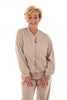 Tweedelig pak met baseball jasje beige
