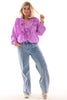Blouse volante paars