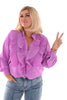 Blouse volante paars