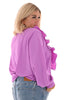 Blouse volante paars