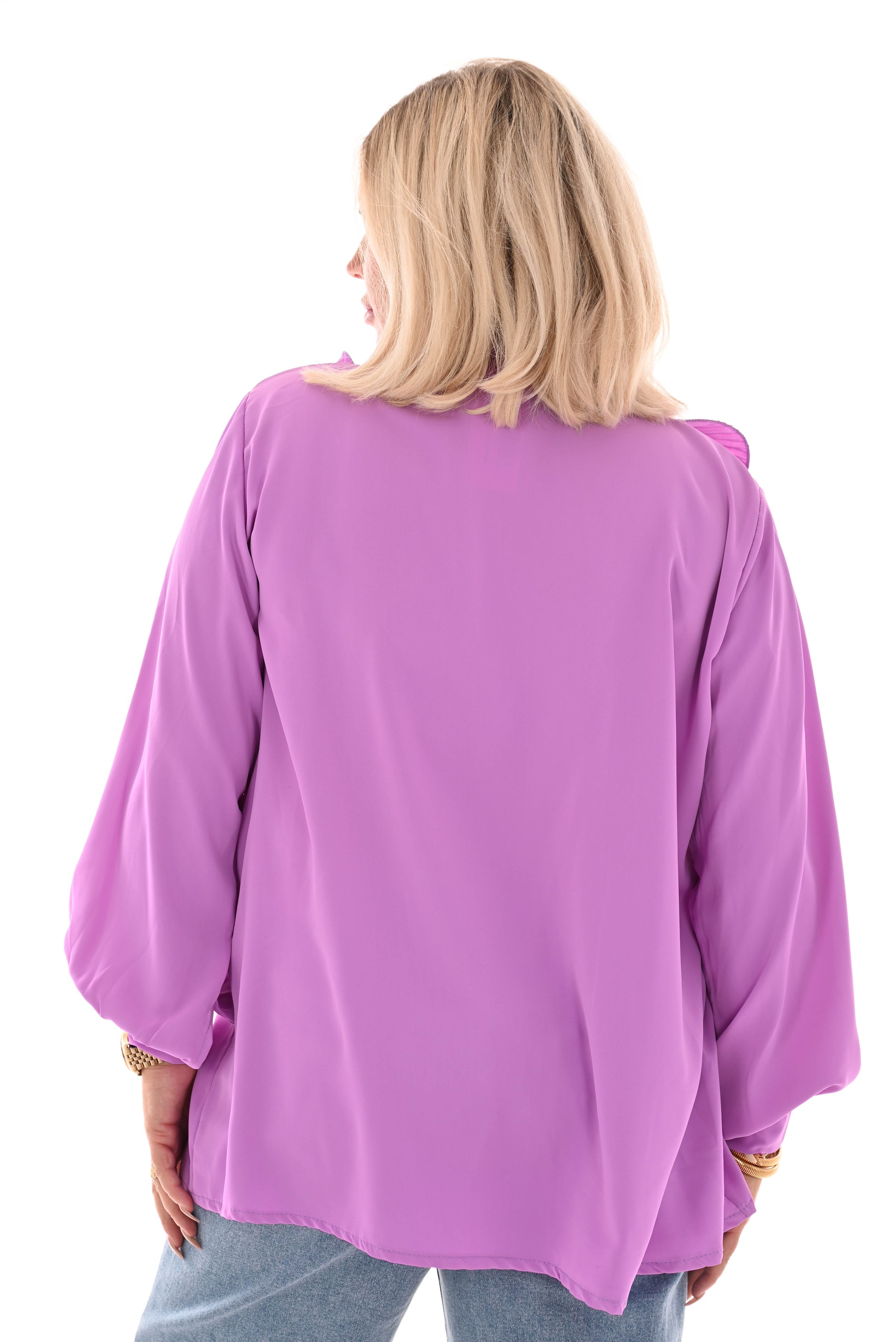 Blouse volante paars
