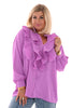 Blouse volante paars