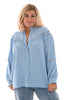 Blouse met kanten randen lichtblauw