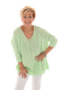 Gehaakte oversized trui mintgroen