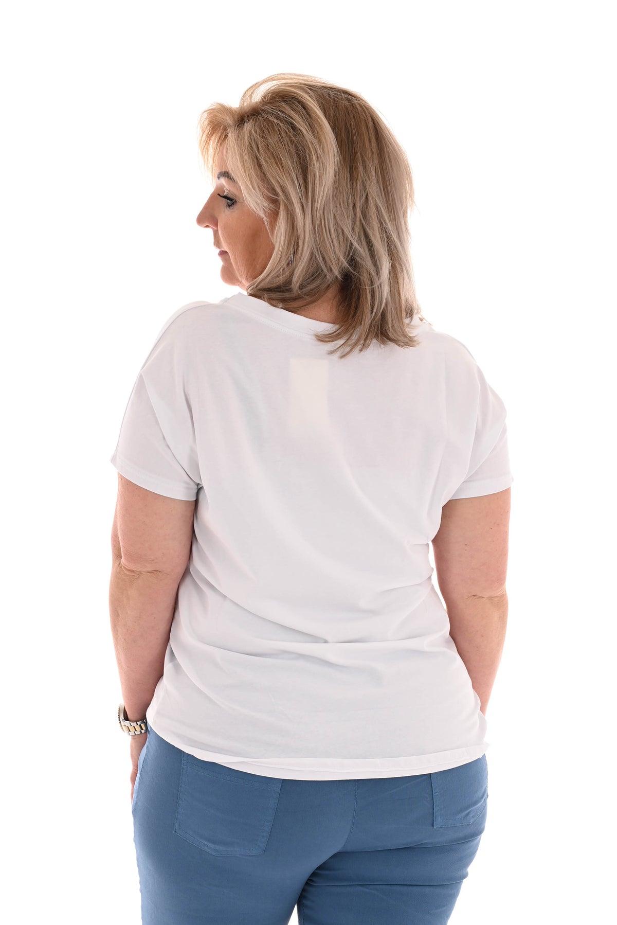 T-shirt Amour hart blauw