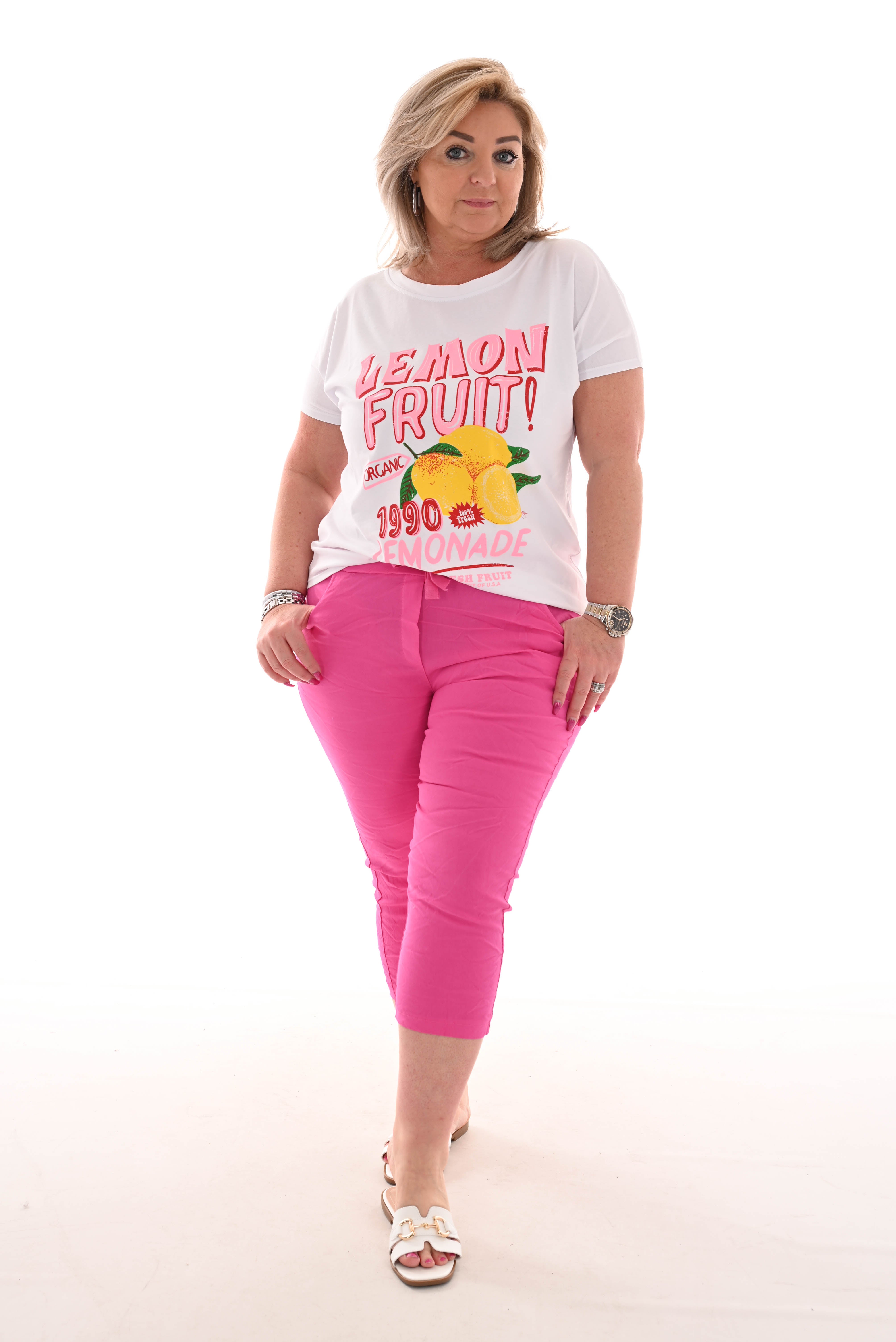 T-shirt Lemon fruit roze