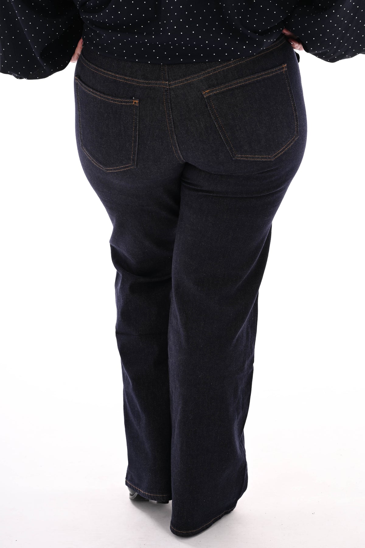 Kathy jeans wide leg donkerblauw