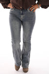 Norfy high waist flair leg stonewash