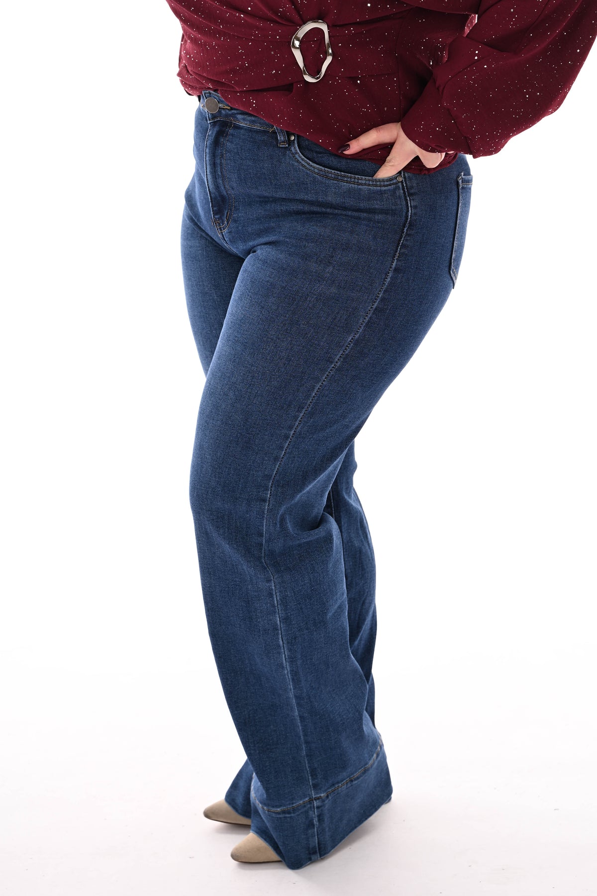 Goodies wide leg brede zoom blauw