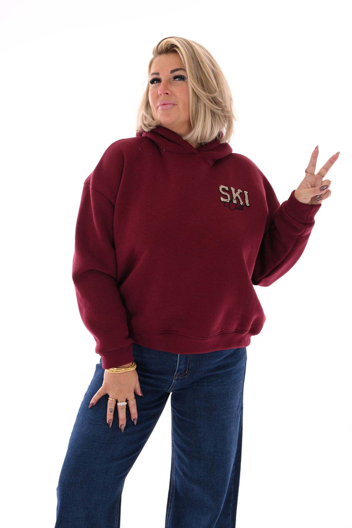 Hoodie ski club bordeaux