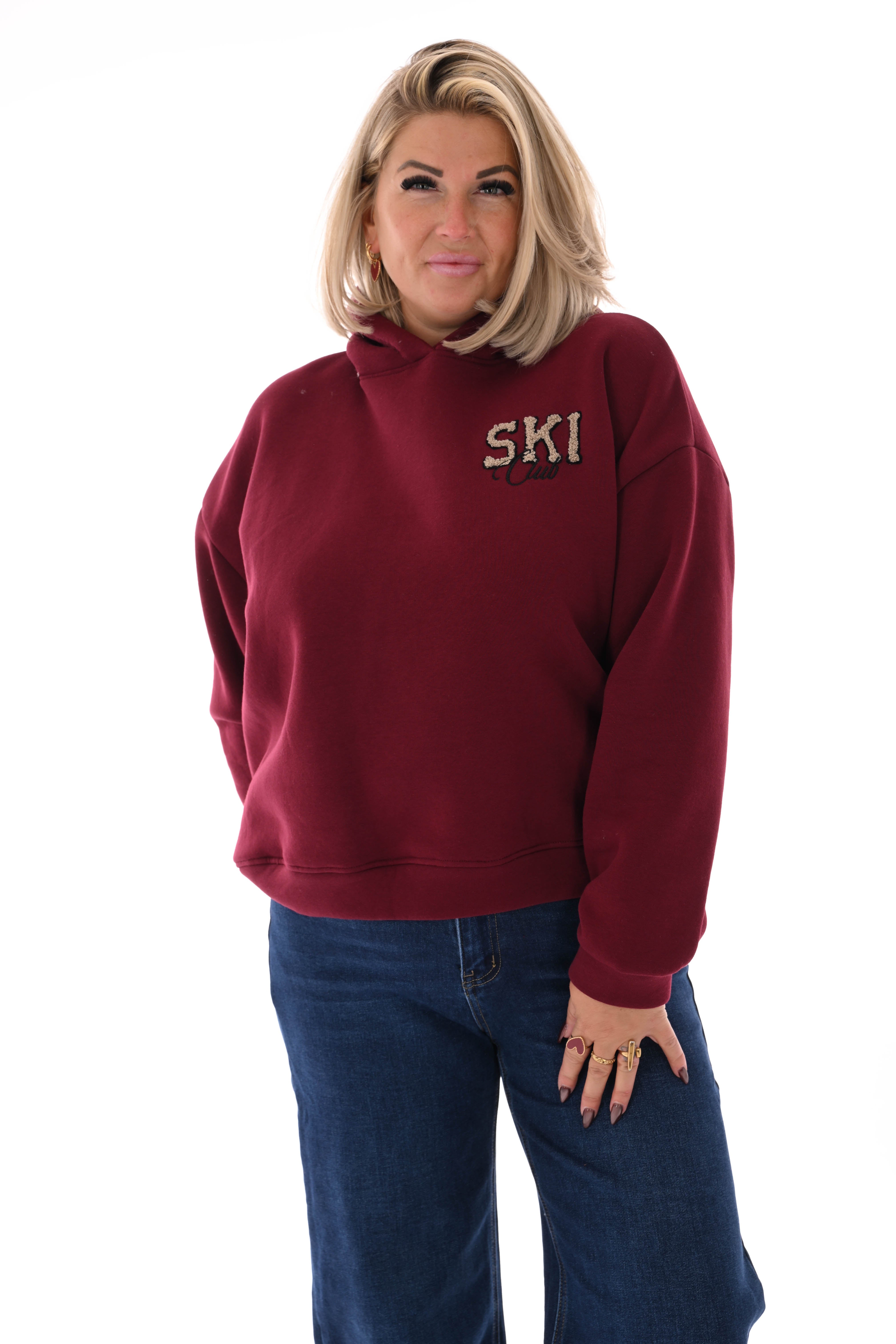 Hoodie ski club bordeaux