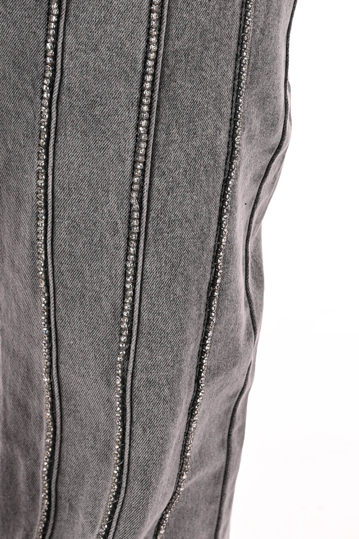Monday wide leg glitter naden grijs
