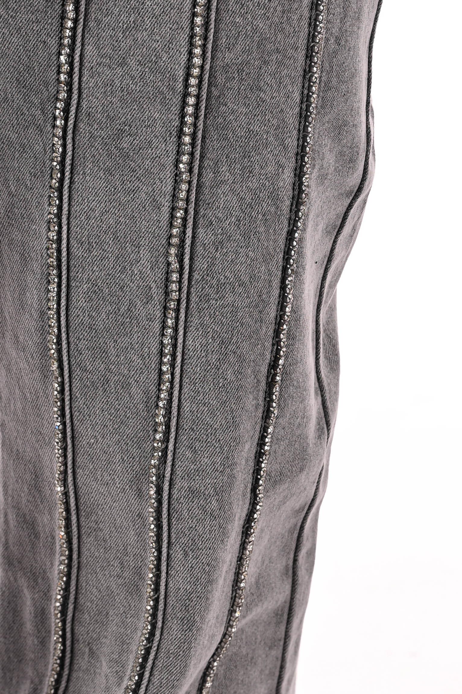 Monday wide leg glitter naden grijs