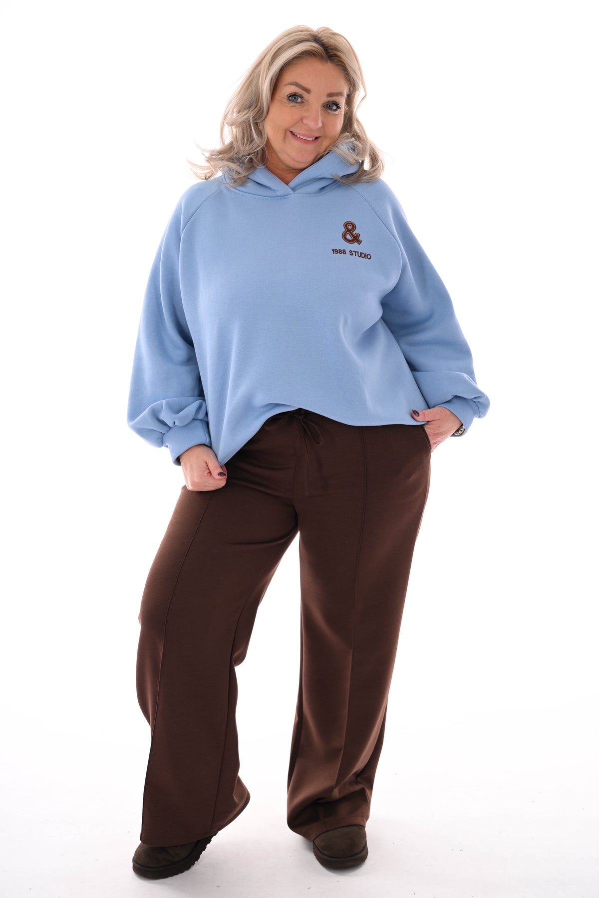 Hoodie Brooklyn & NYC lichtblauw