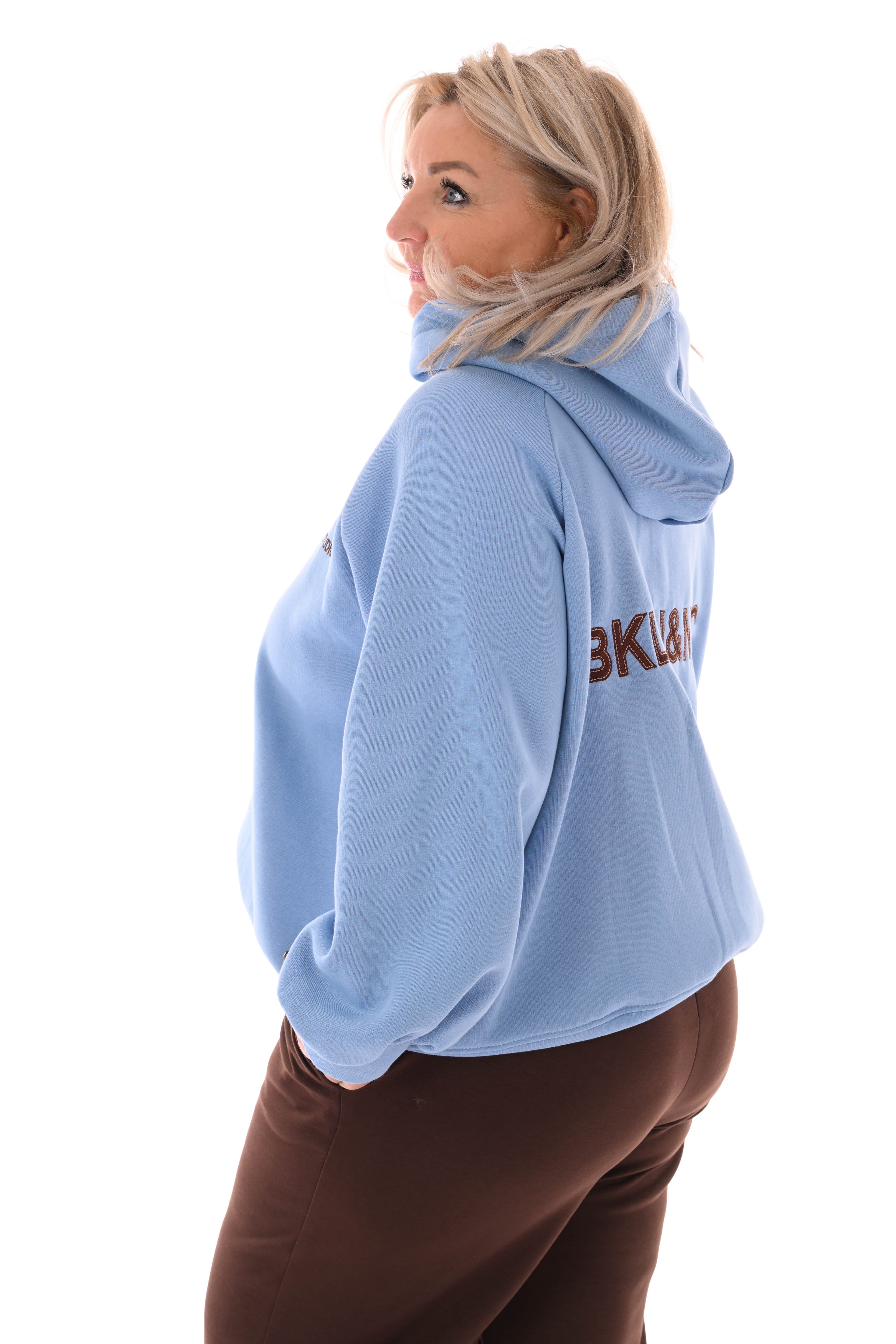 Hoodie Brooklyn & NYC lichtblauw