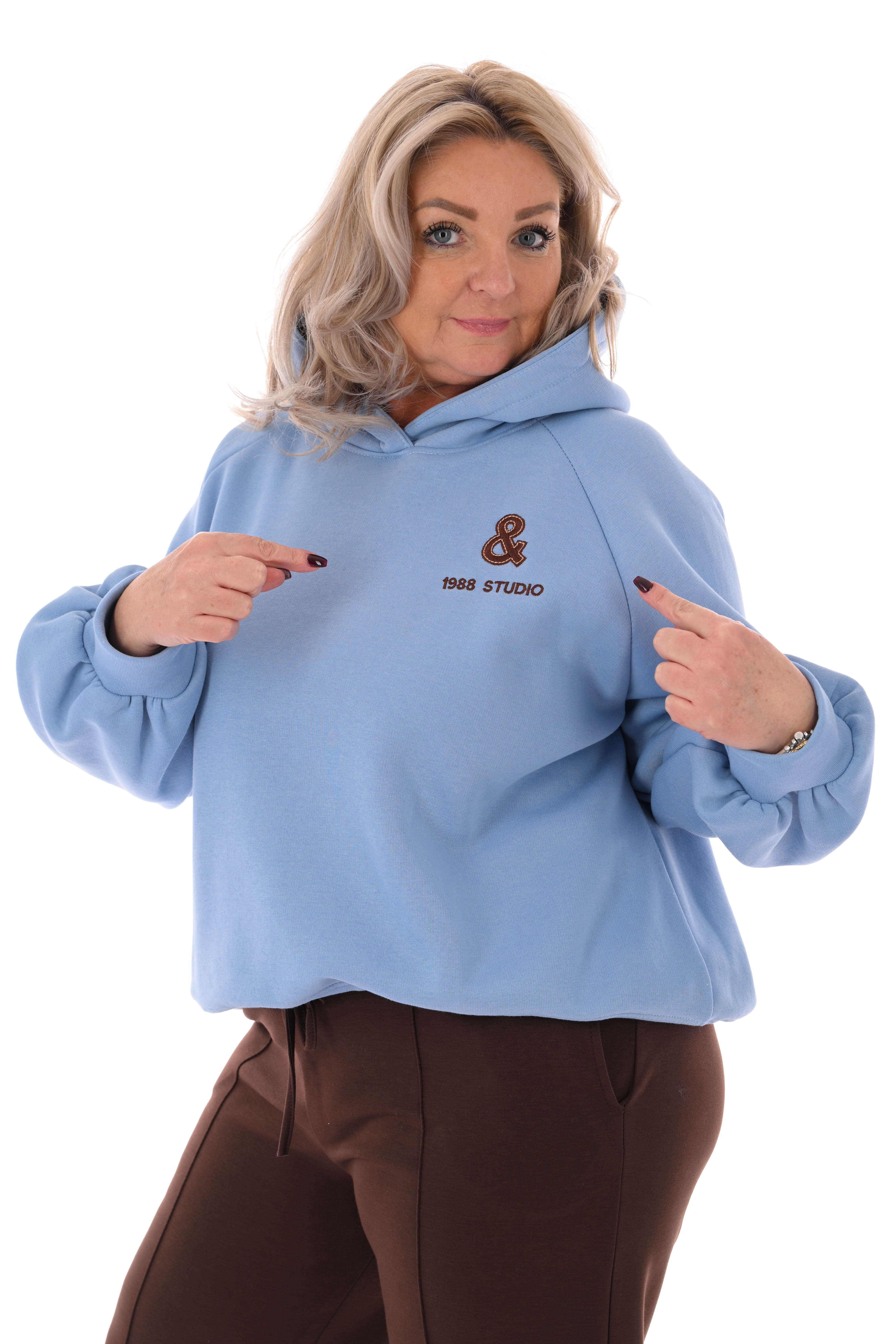 Hoodie Brooklyn & NYC lichtblauw