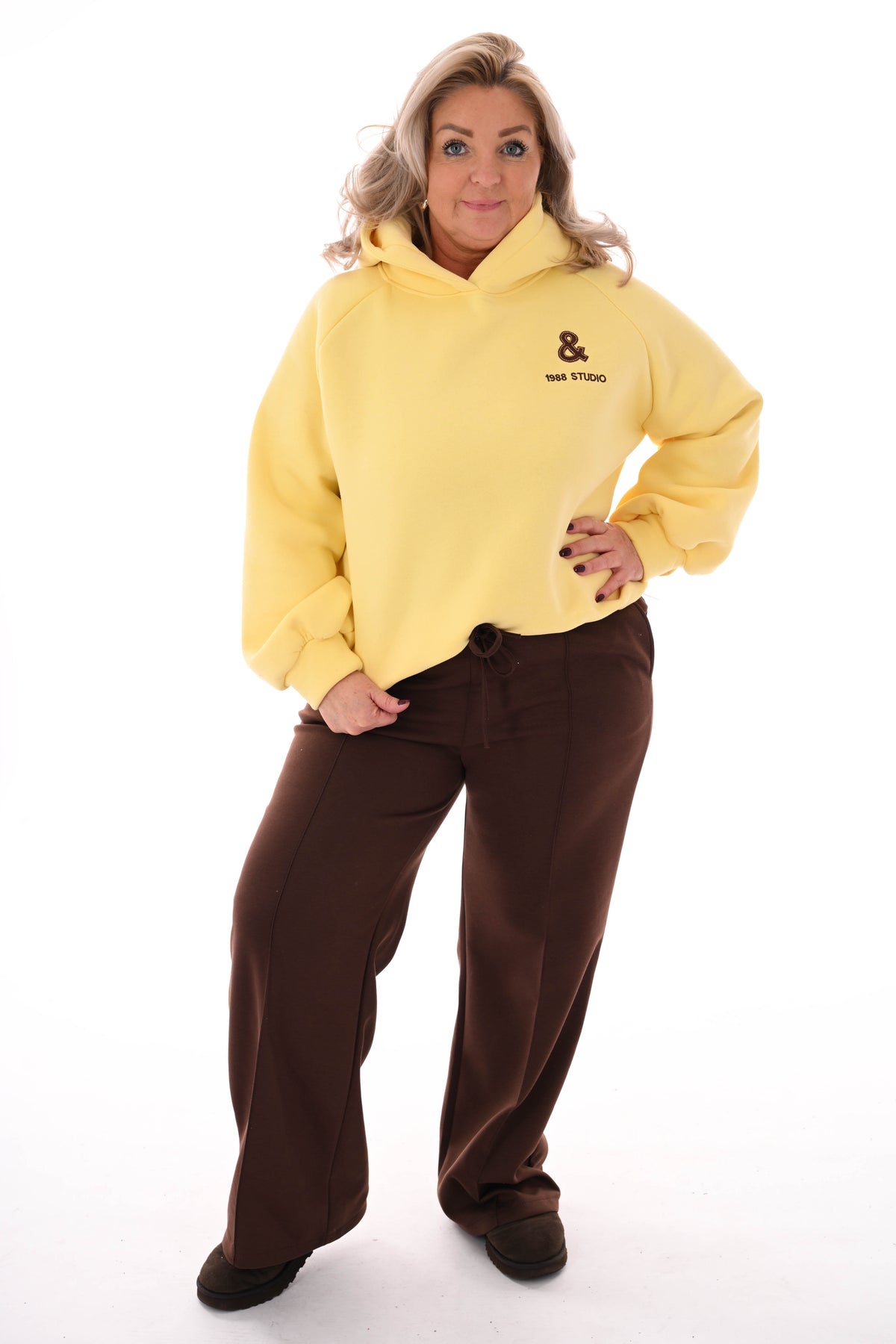 Hoodie Brooklyn & NYC botergeel