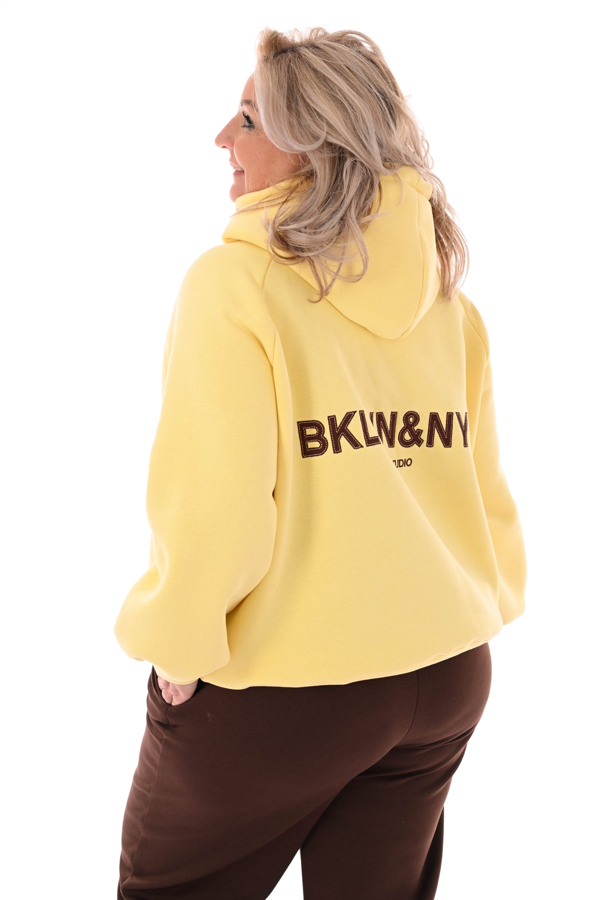 Hoodie Brooklyn & NYC botergeel