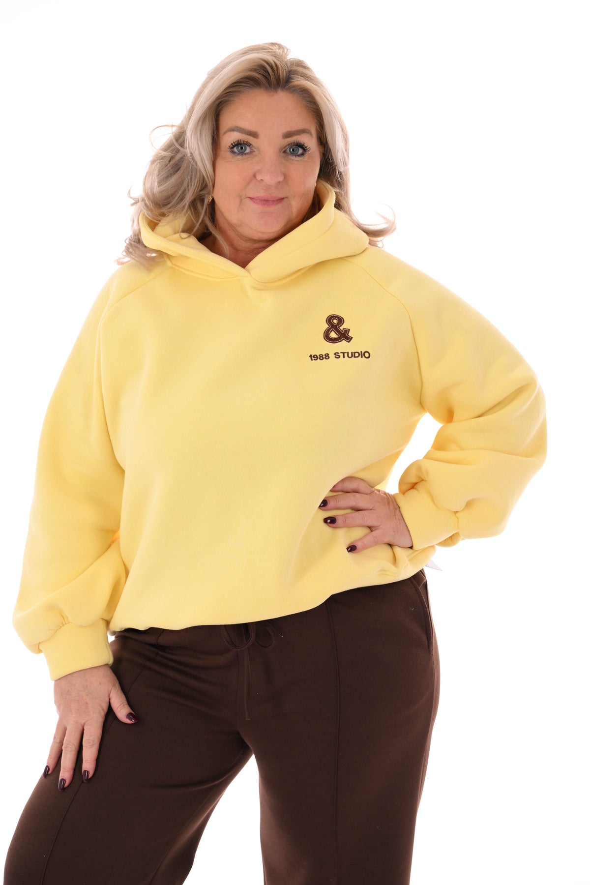 Hoodie Brooklyn & NYC botergeel