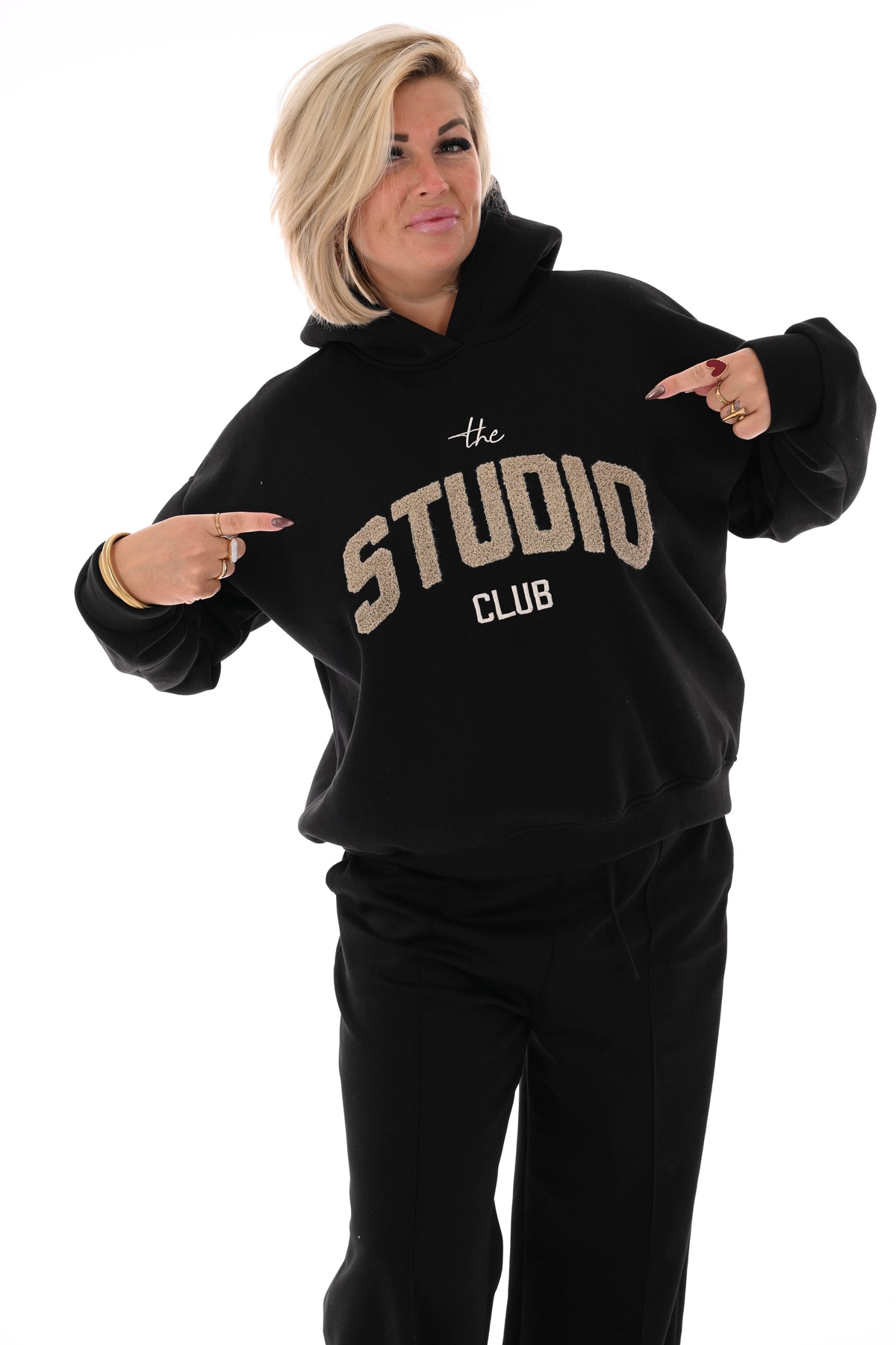 Hoodie studio club zwart