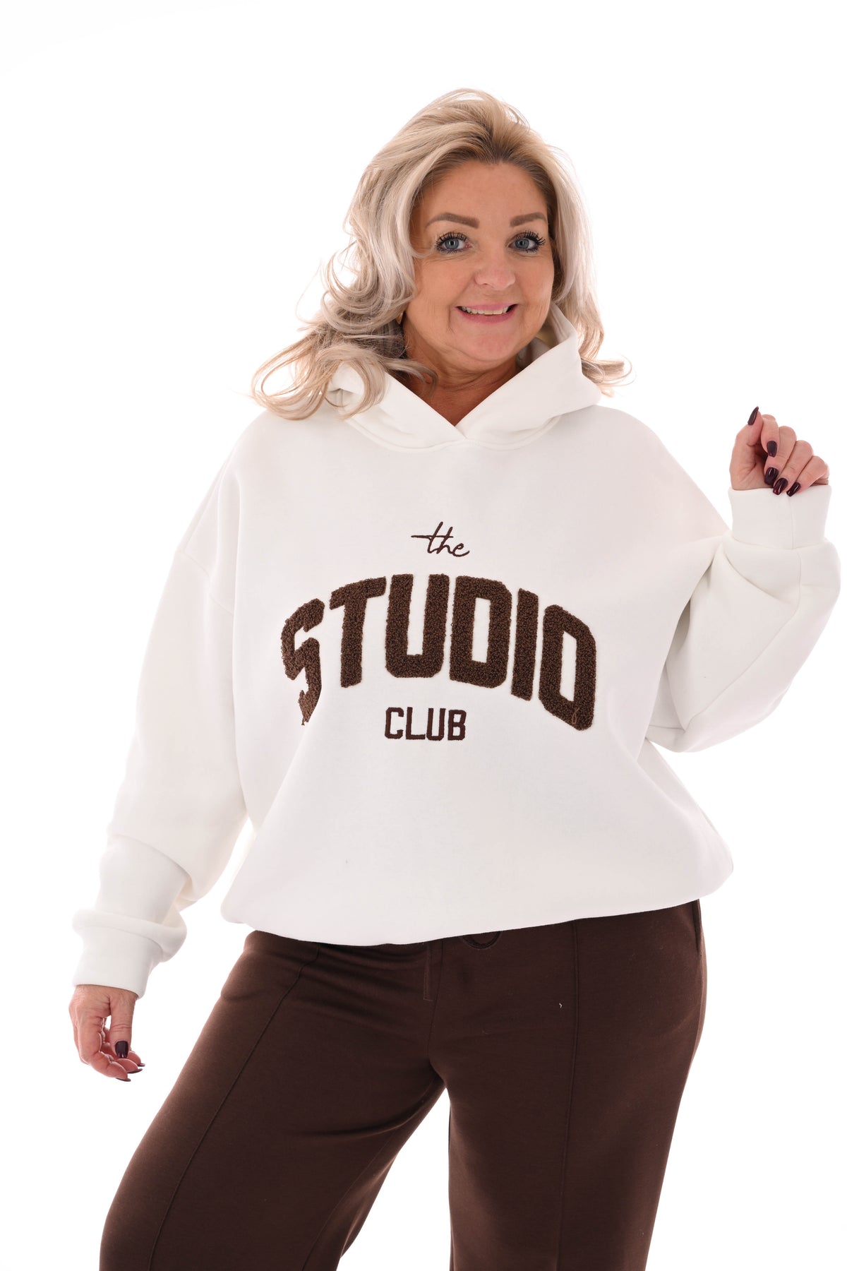 Hoodie studio club roomwit