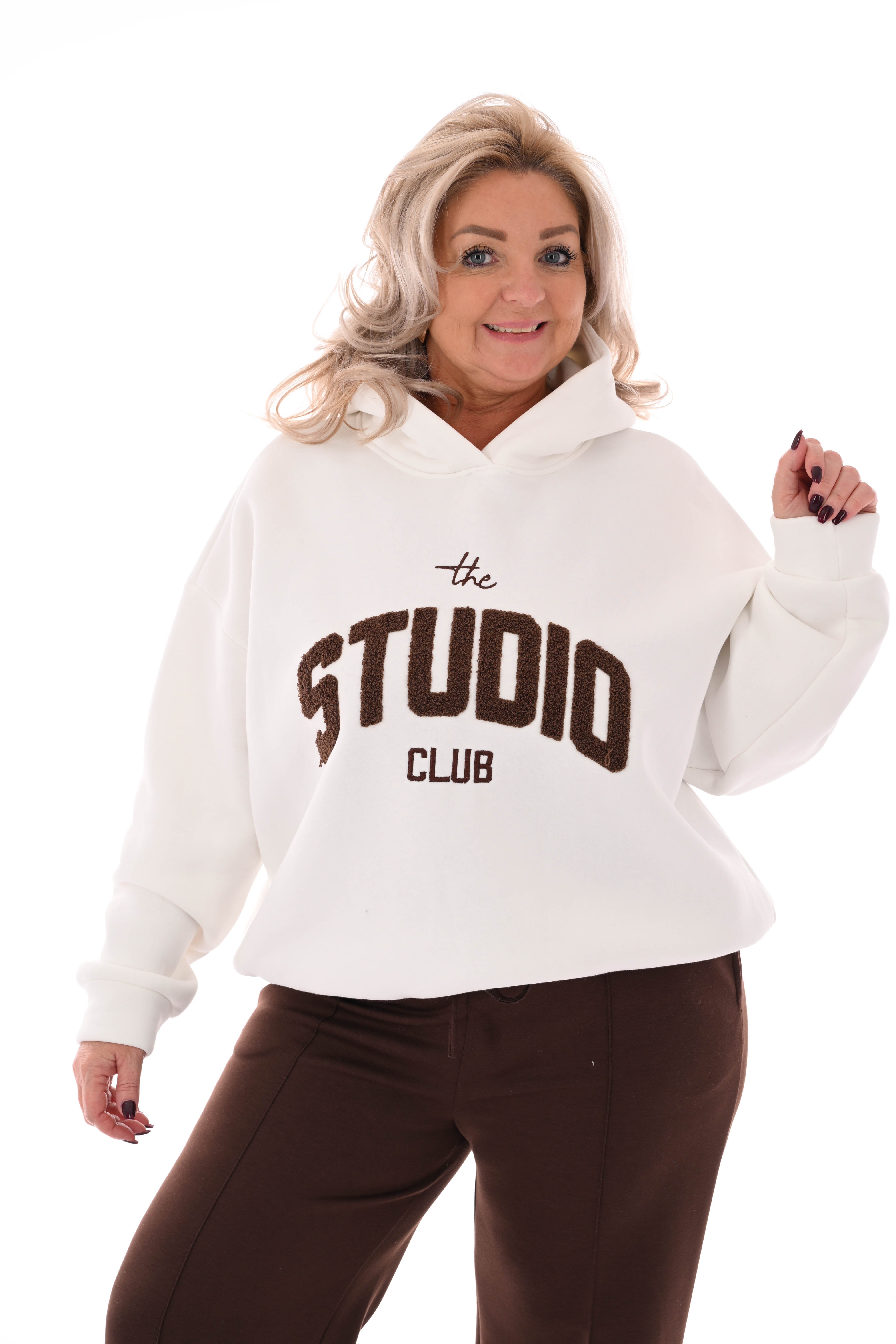 Hoodie studio club roomwit