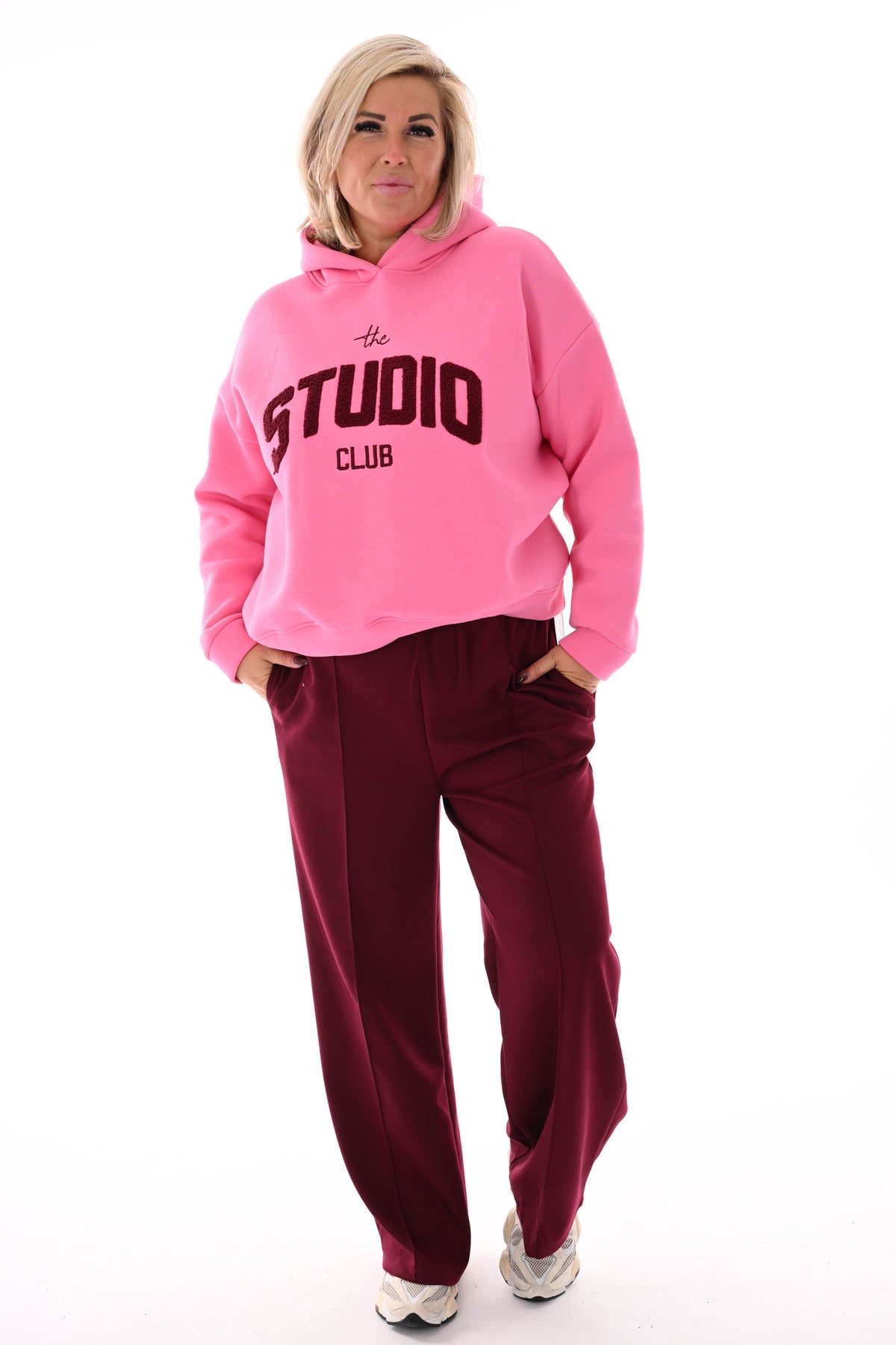 Hoodie studio club roze