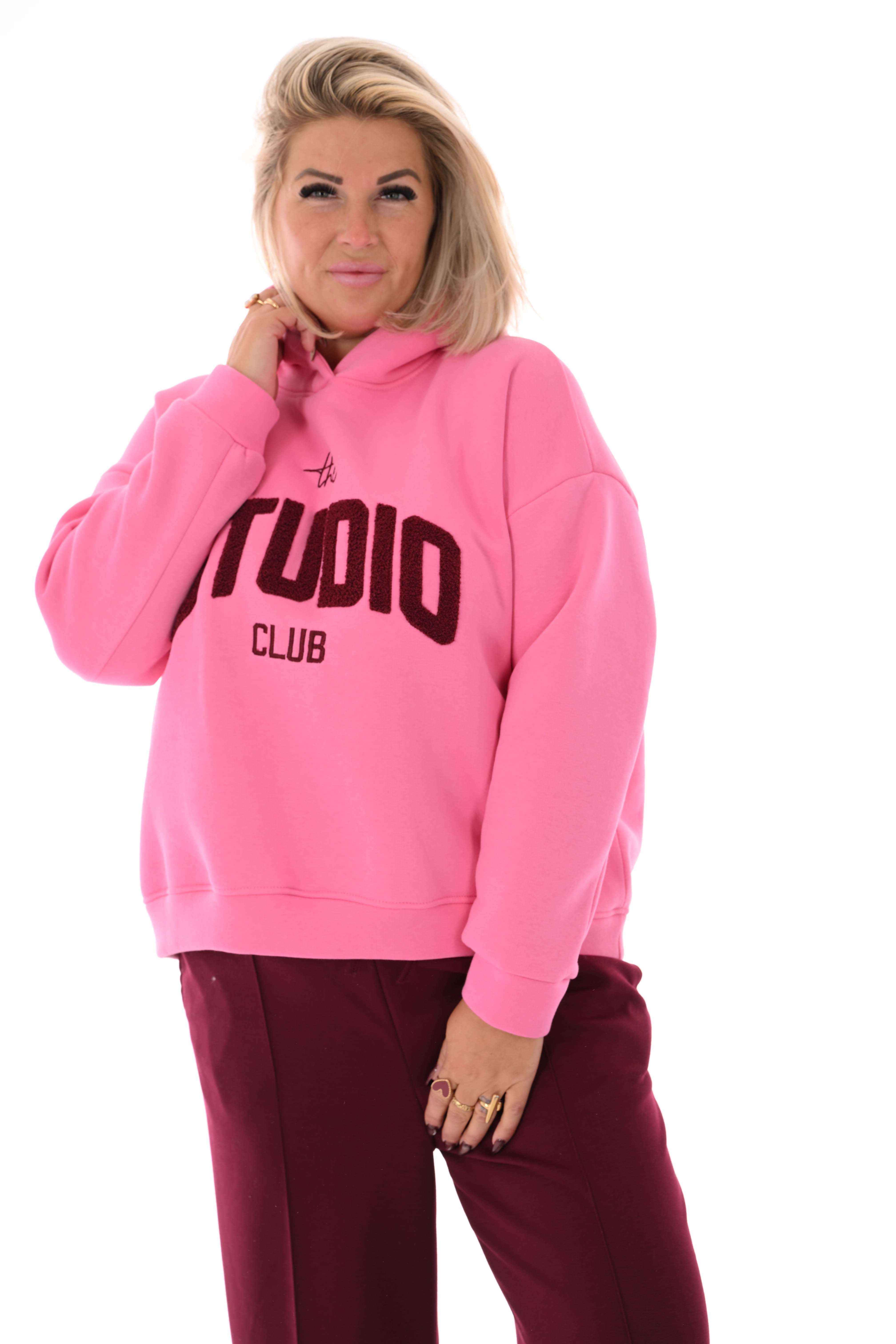 Hoodie studio club roze