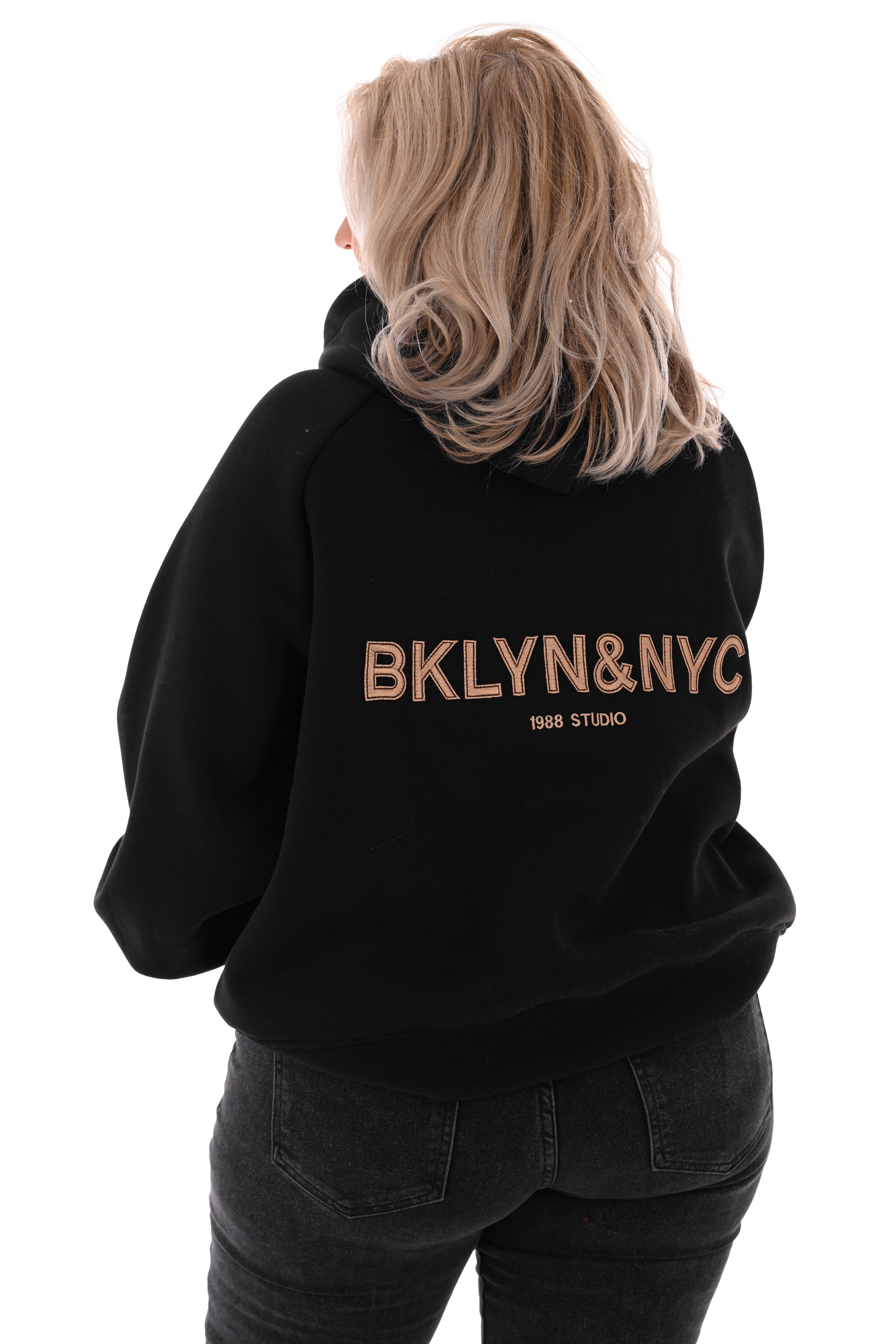 Hoodie Brooklyn & NYC zwart
