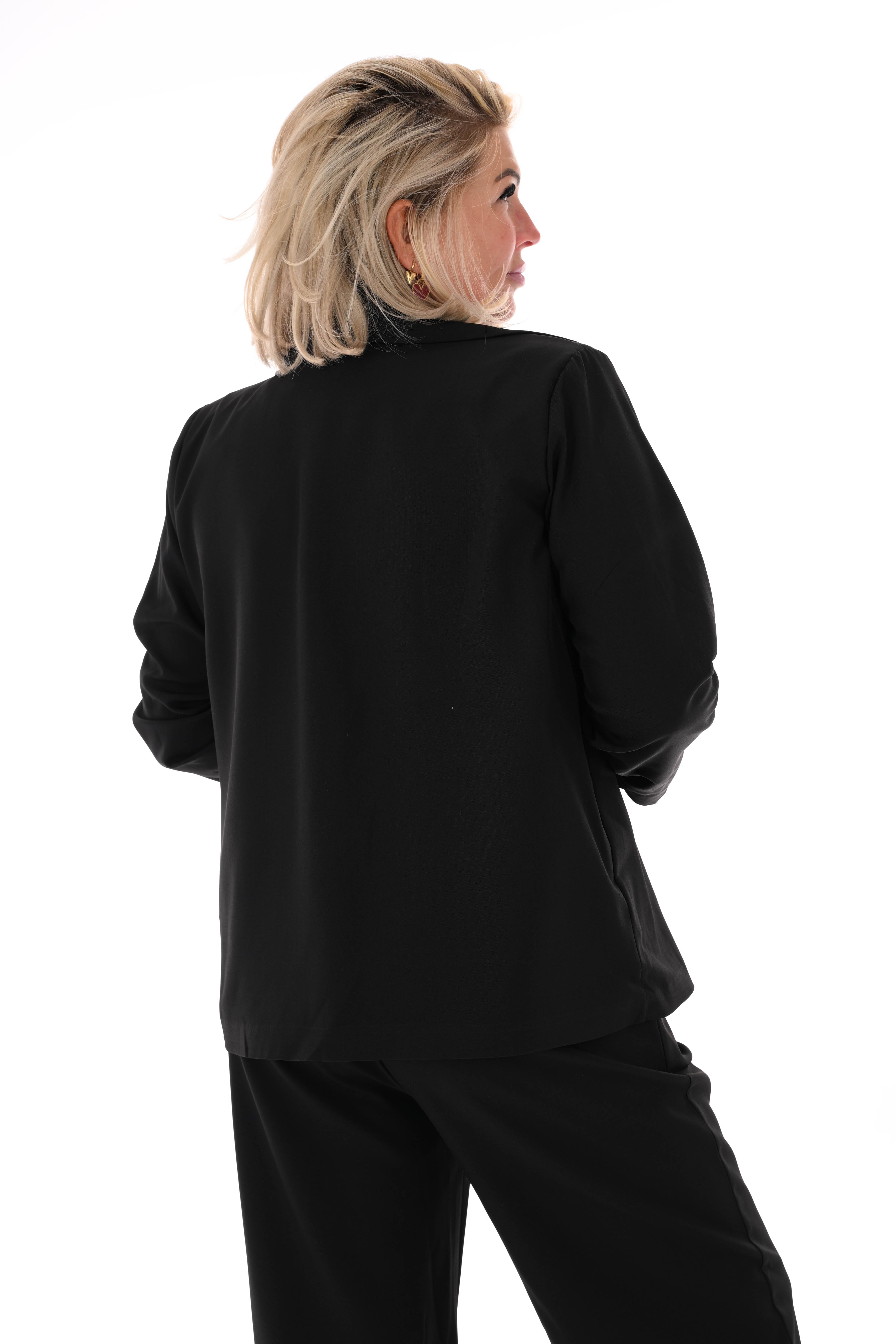 Tweedelig blazer pak uni zwart