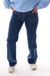 BB.S jeans wide leg zakken aan de voorkant blauw