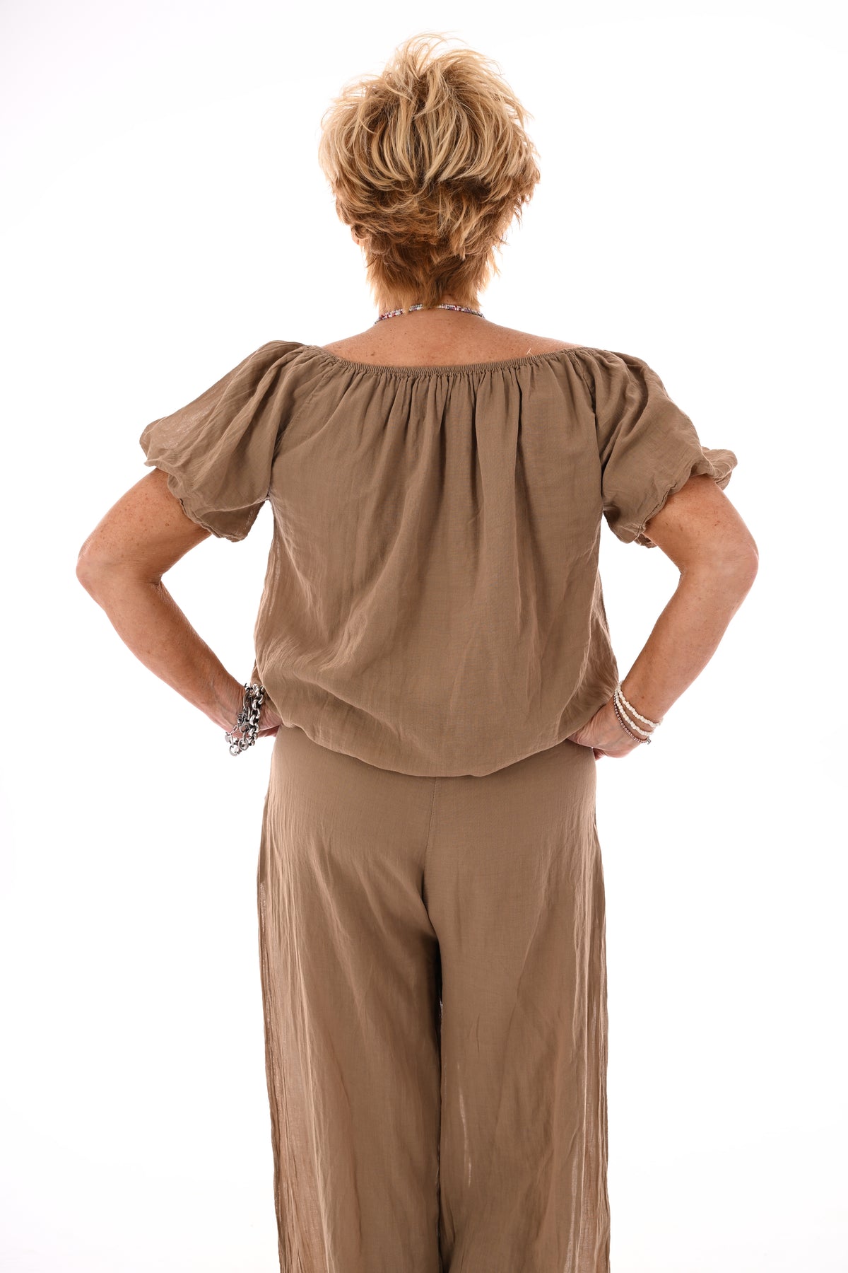 Tweedelig set ballon fit camel