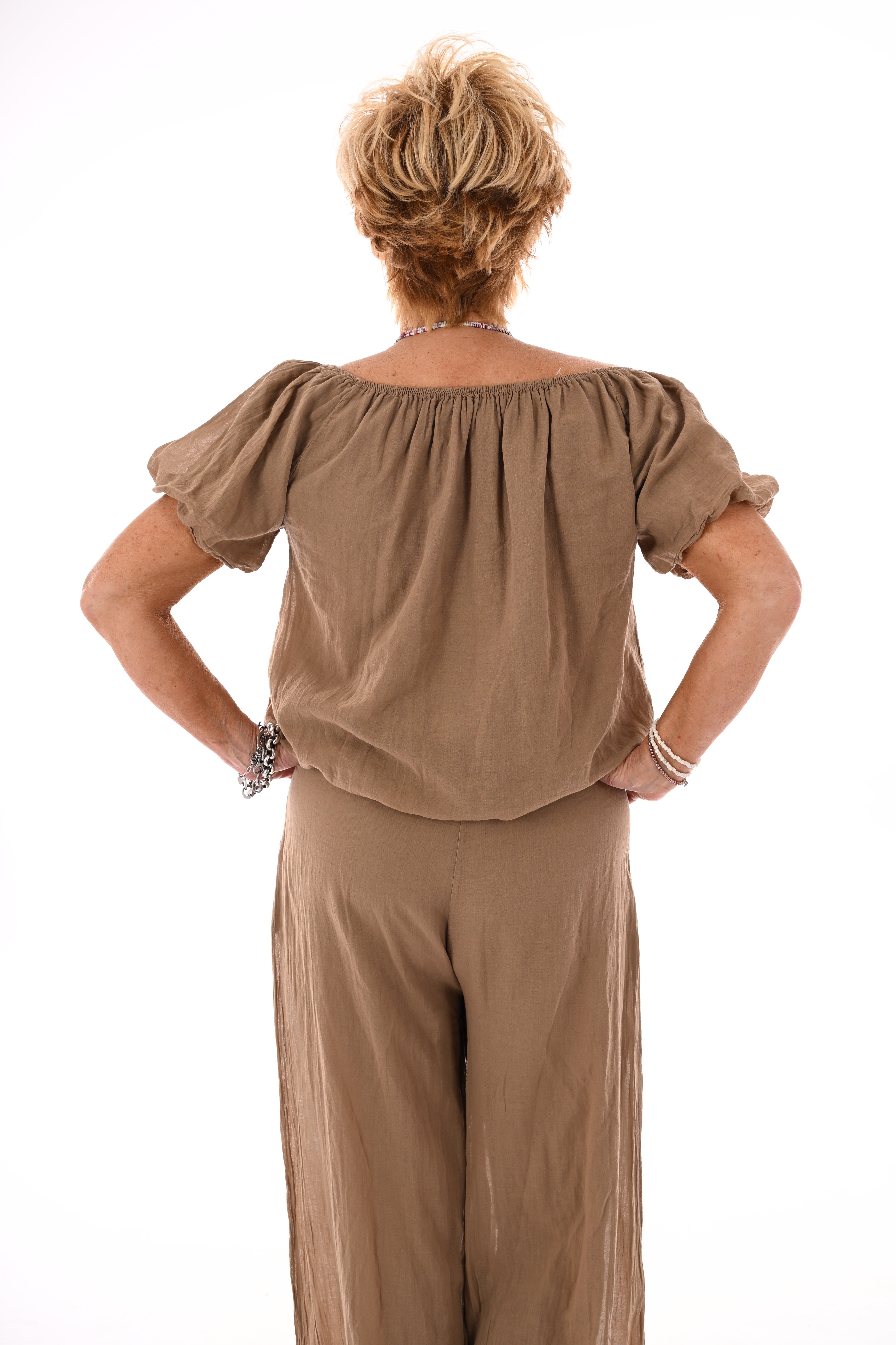 Tweedelig set ballon fit camel