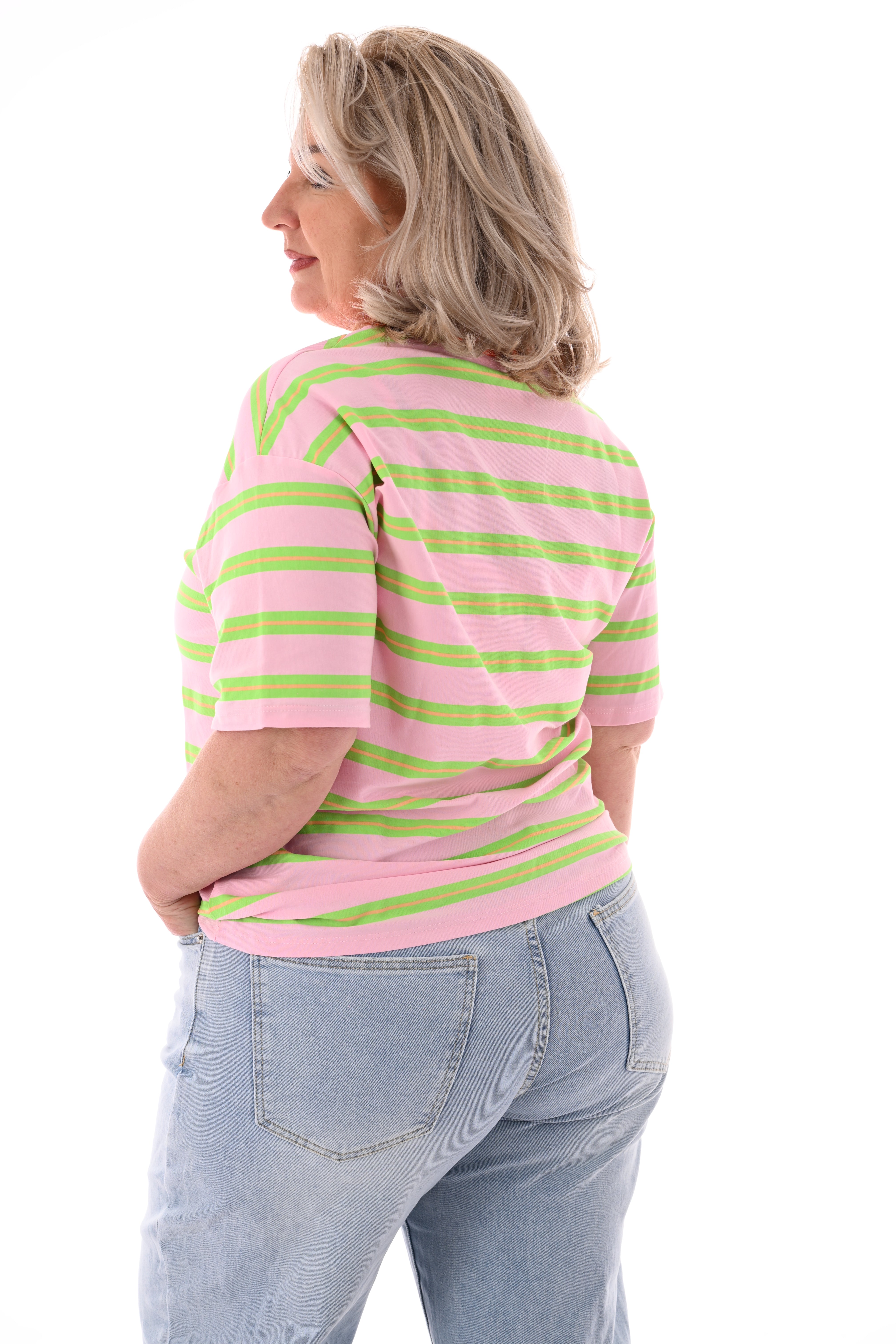 Shirt Oui roze/groen
