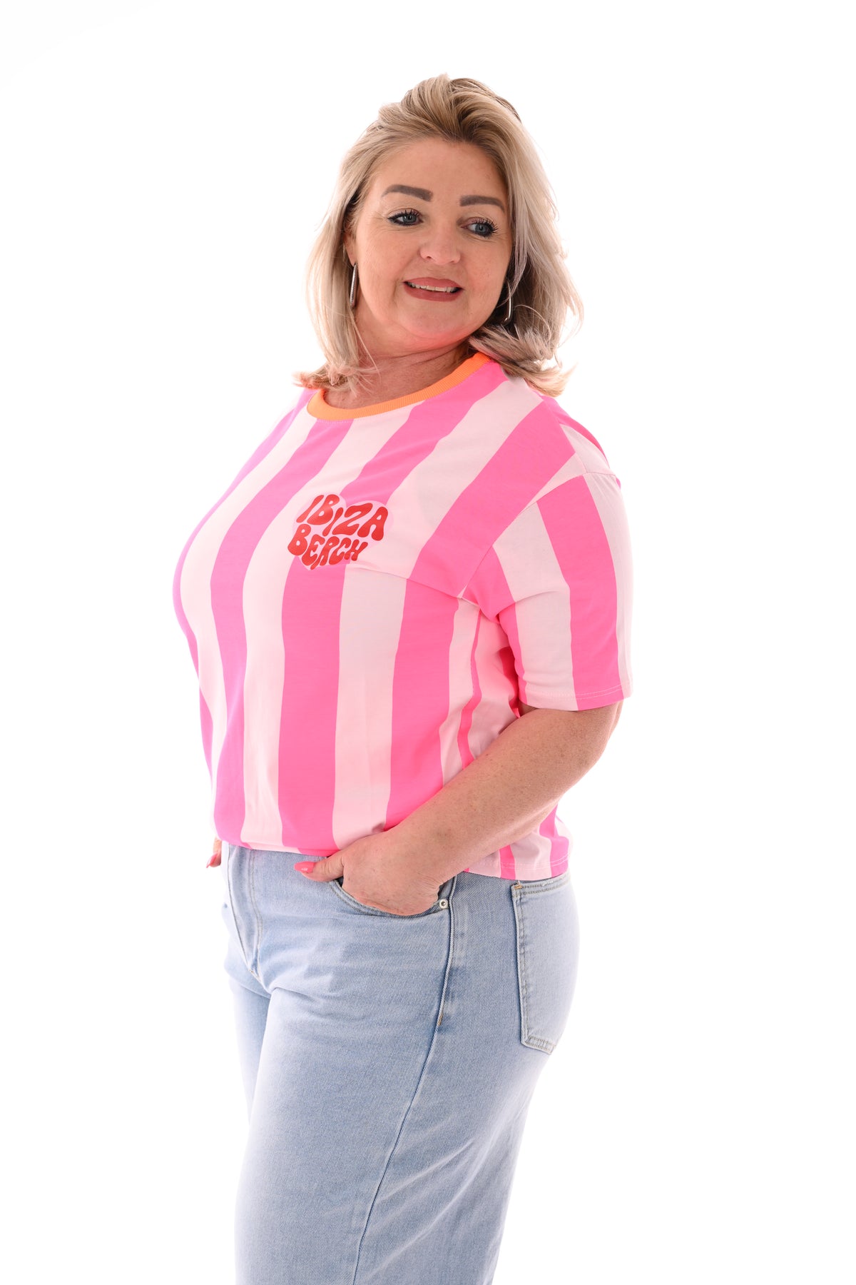 Shirt Ibiza beach fuchsia/lichtroze