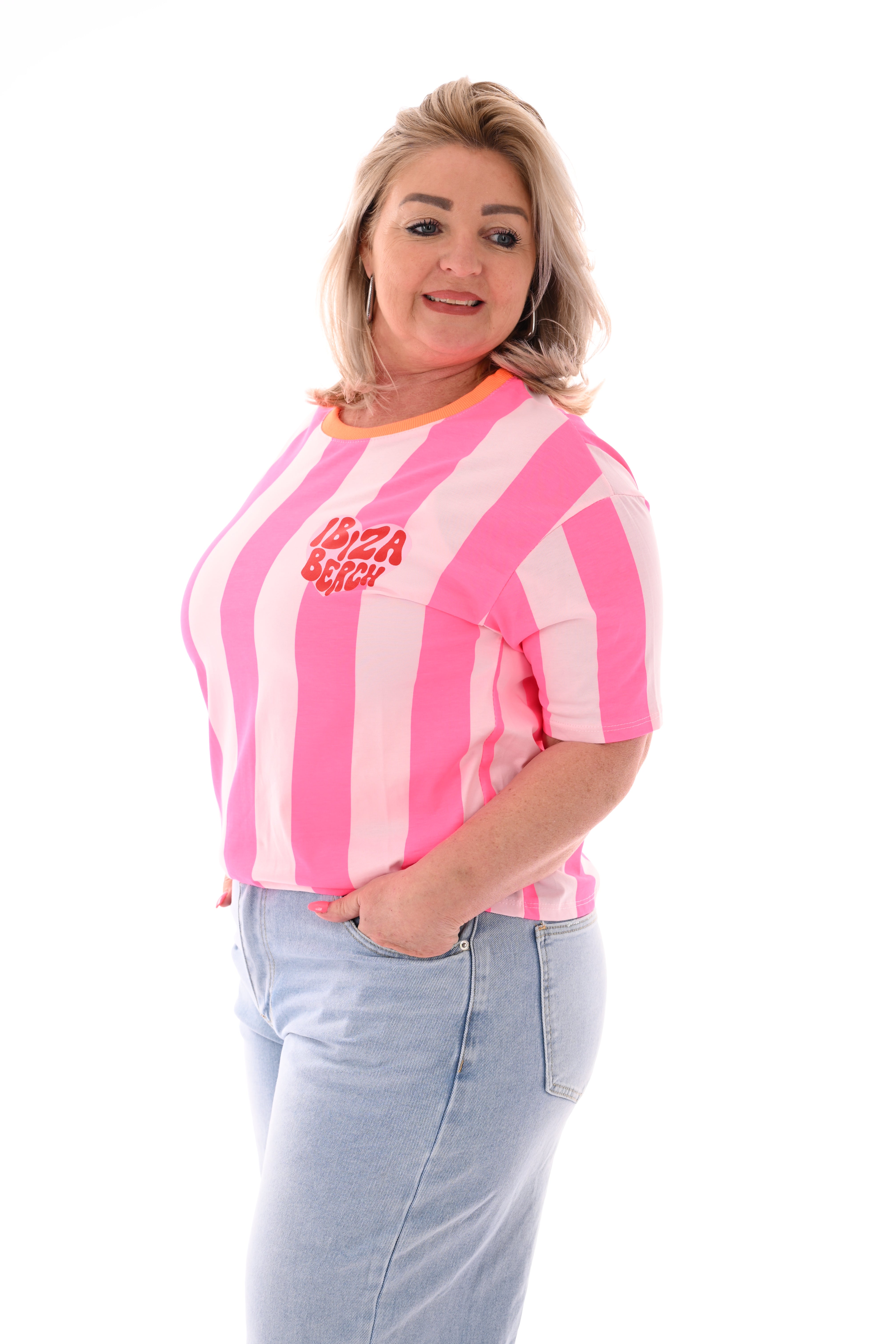 Shirt Ibiza beach fuchsia/lichtroze