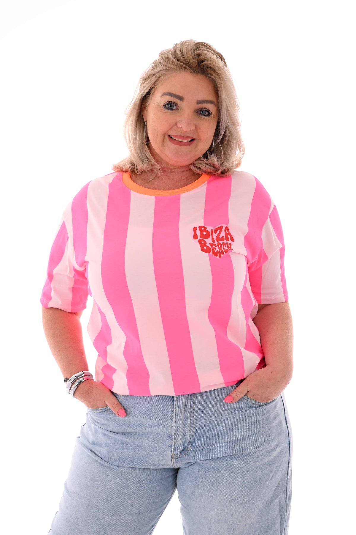 Shirt Ibiza beach fuchsia/lichtroze