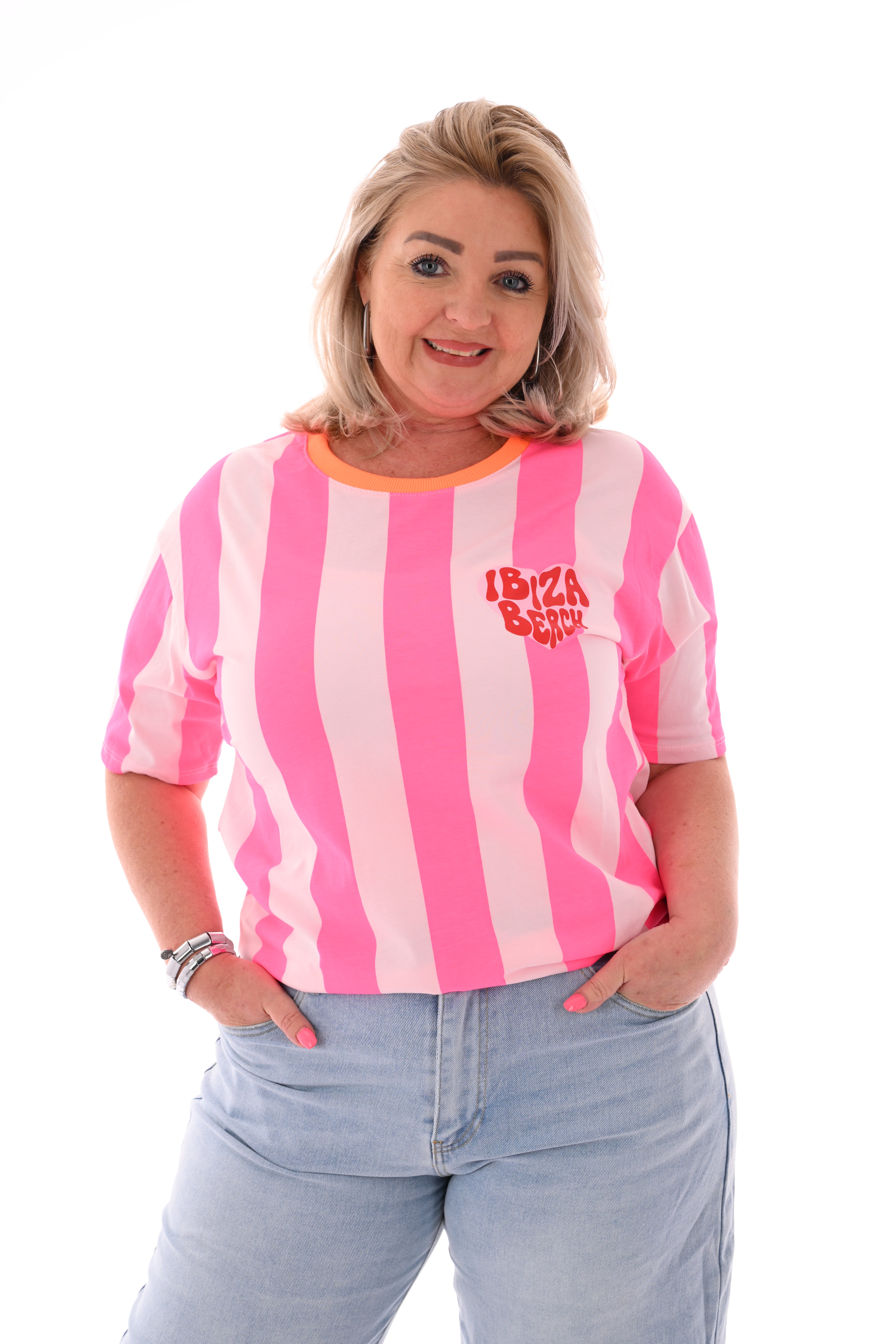 Shirt Ibiza beach fuchsia/lichtroze