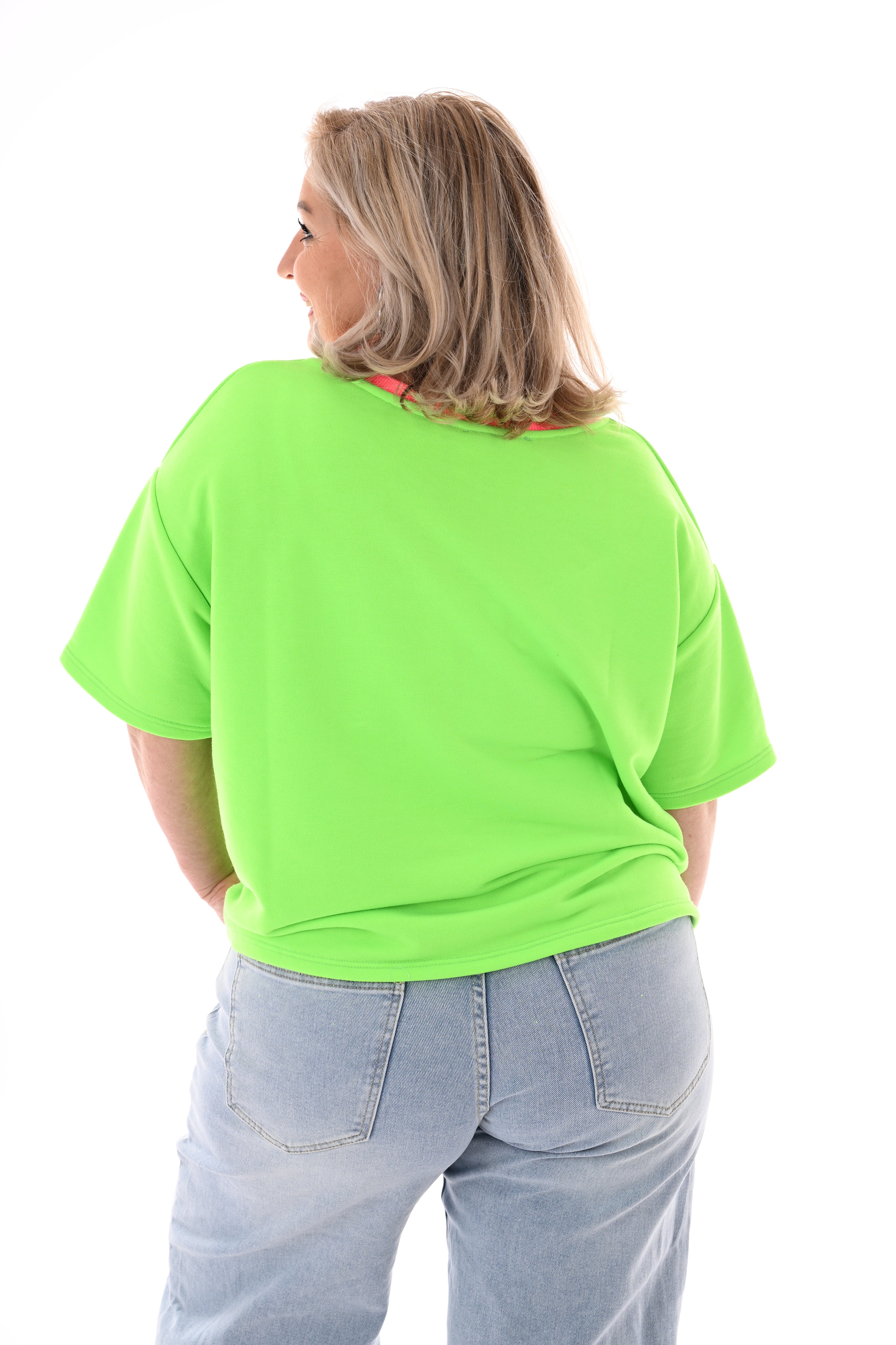 Sweatshirt club amour neongroen