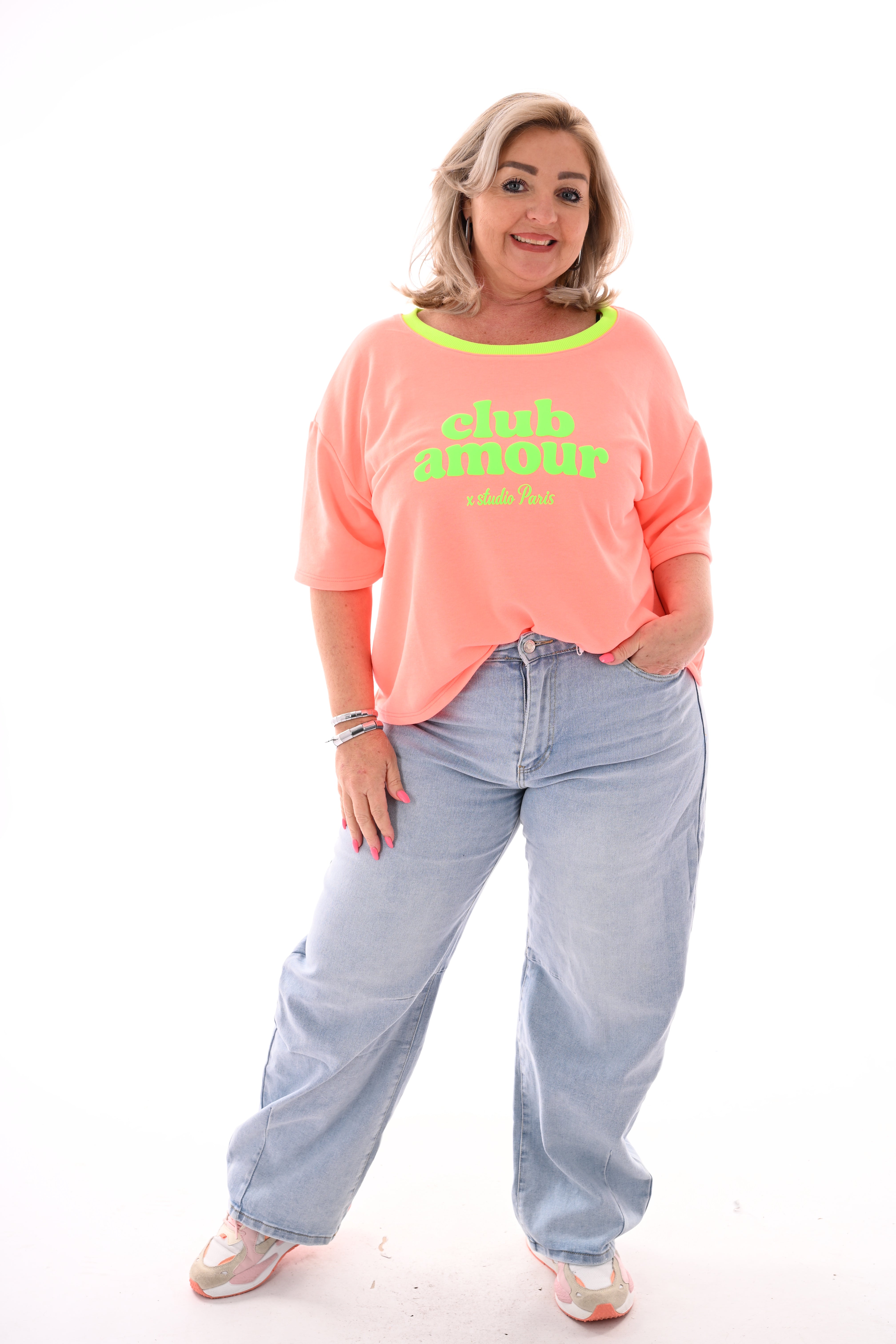 Sweatshirt club amour neonpeach