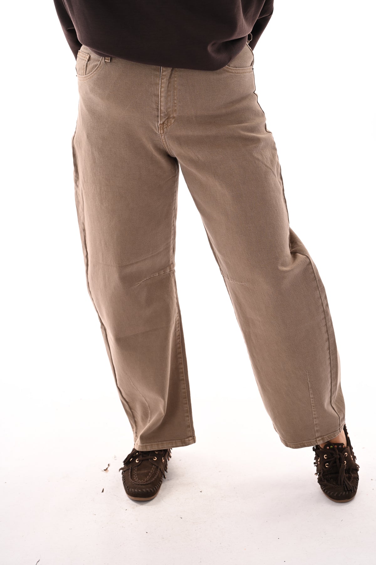 Marivy Ballon fit jeans taupe