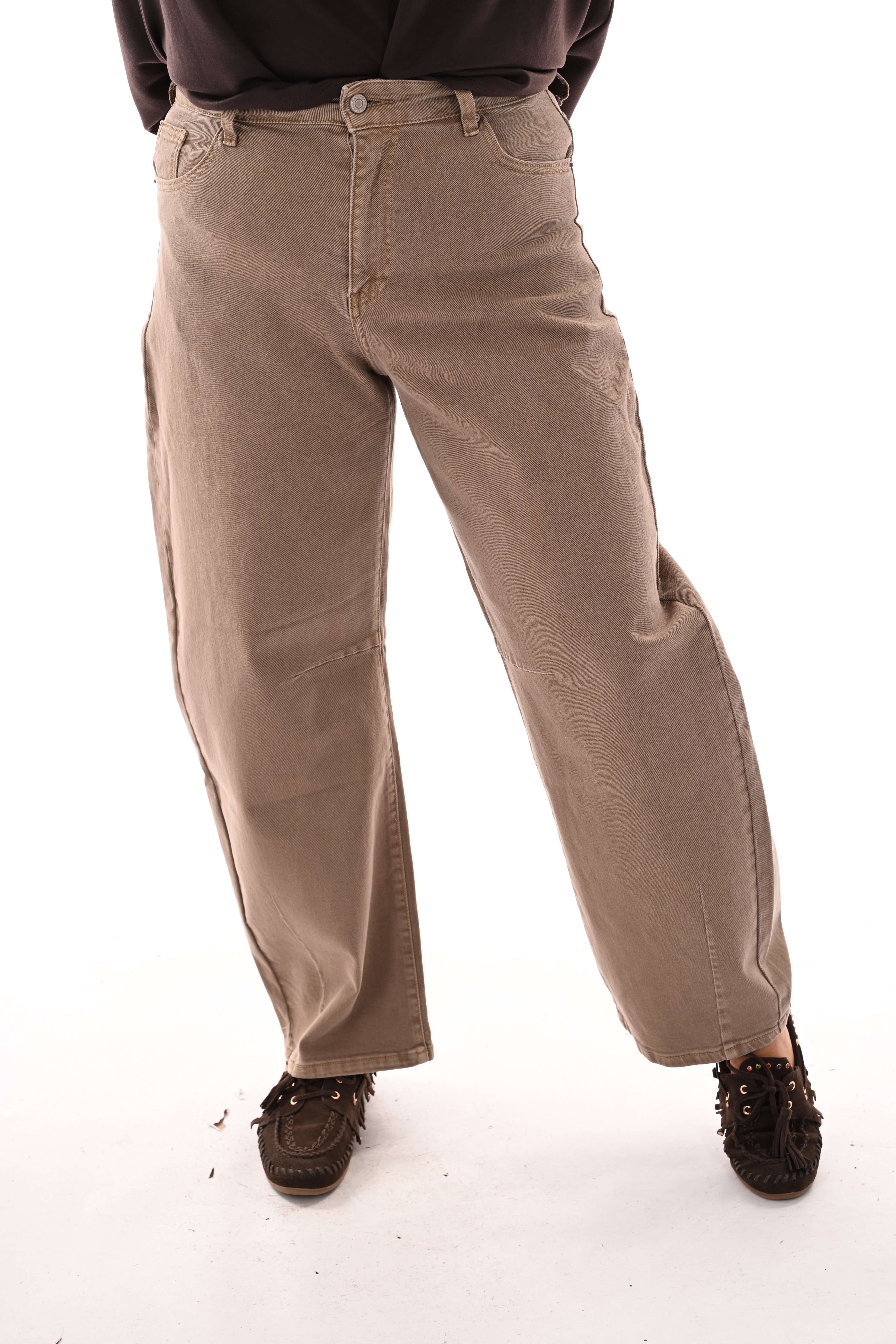 Marivy Ballon fit jeans taupe